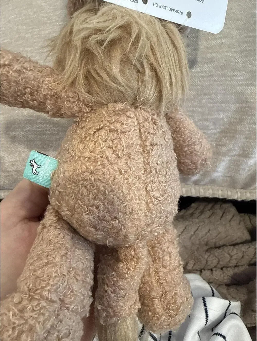 Tufflove Small Lion Plush Dog Toy with Squeaker